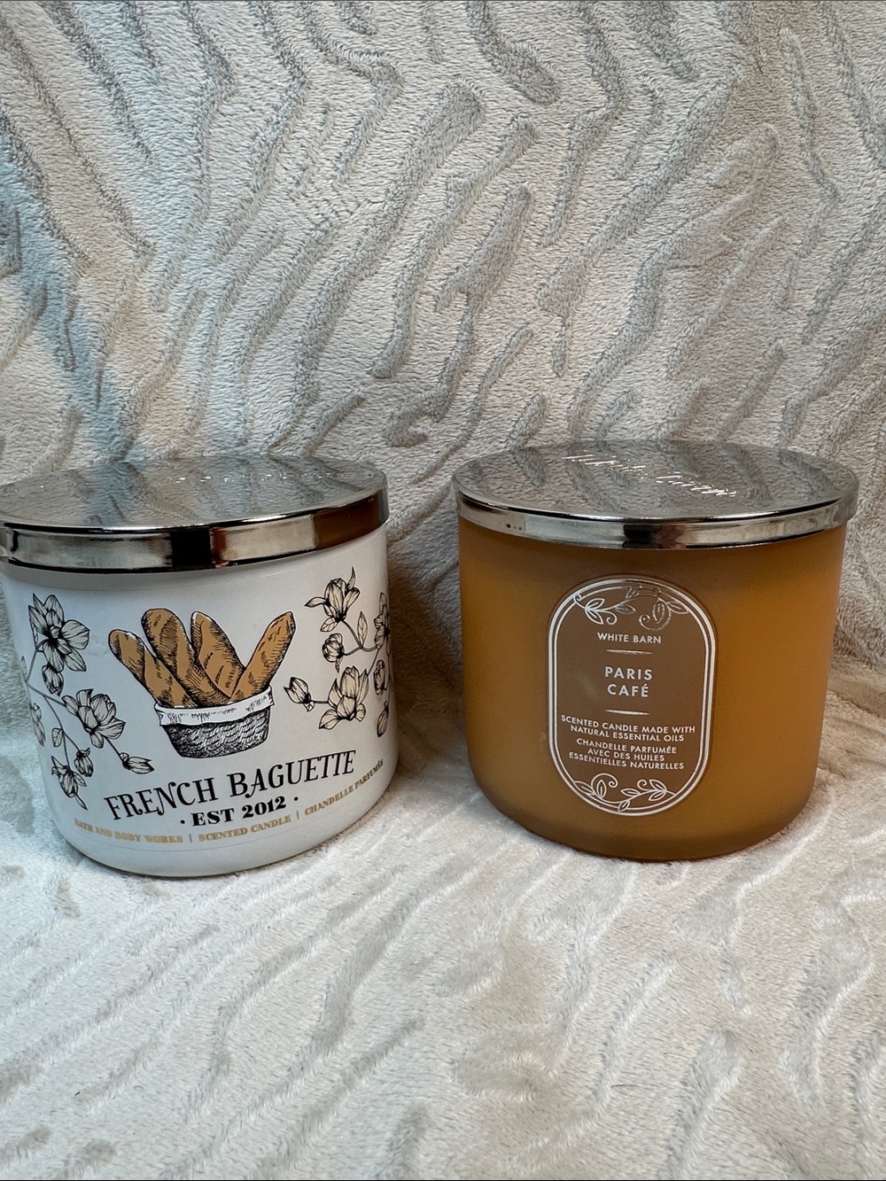 Bath & Body Works 3 Wick Candle Duo - Paris Cafe & French Baguette